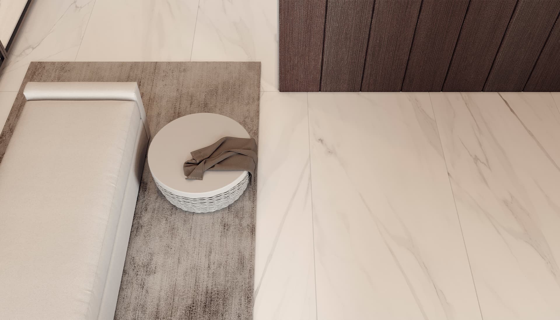 Carreau de porcelaine émaillée rectifié poli Mayfair Volakas Grigio de 60 x 120 cm / 24 x 48 po