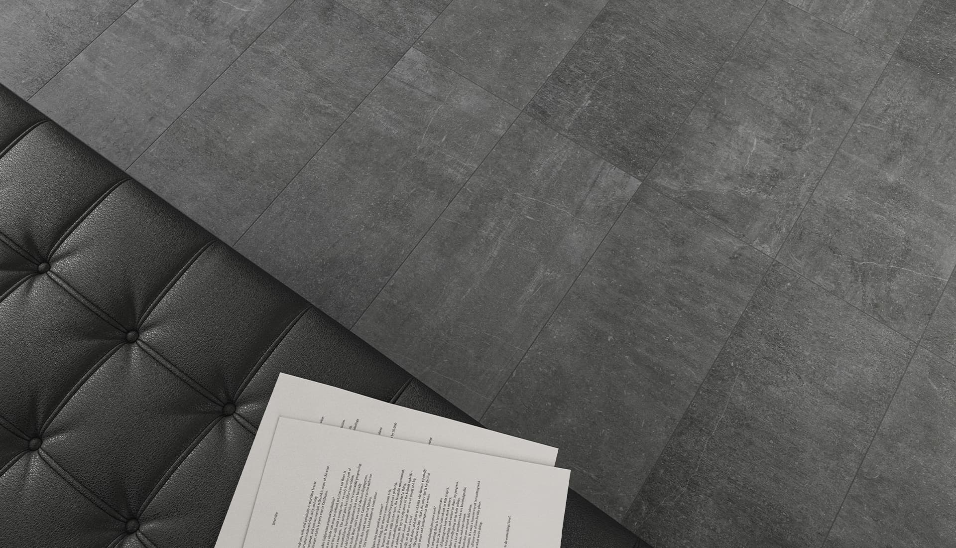 12 x 24 in / 30 x 60 cm Nexus Graphite Matte Pressed Glazed Porcelain Tile