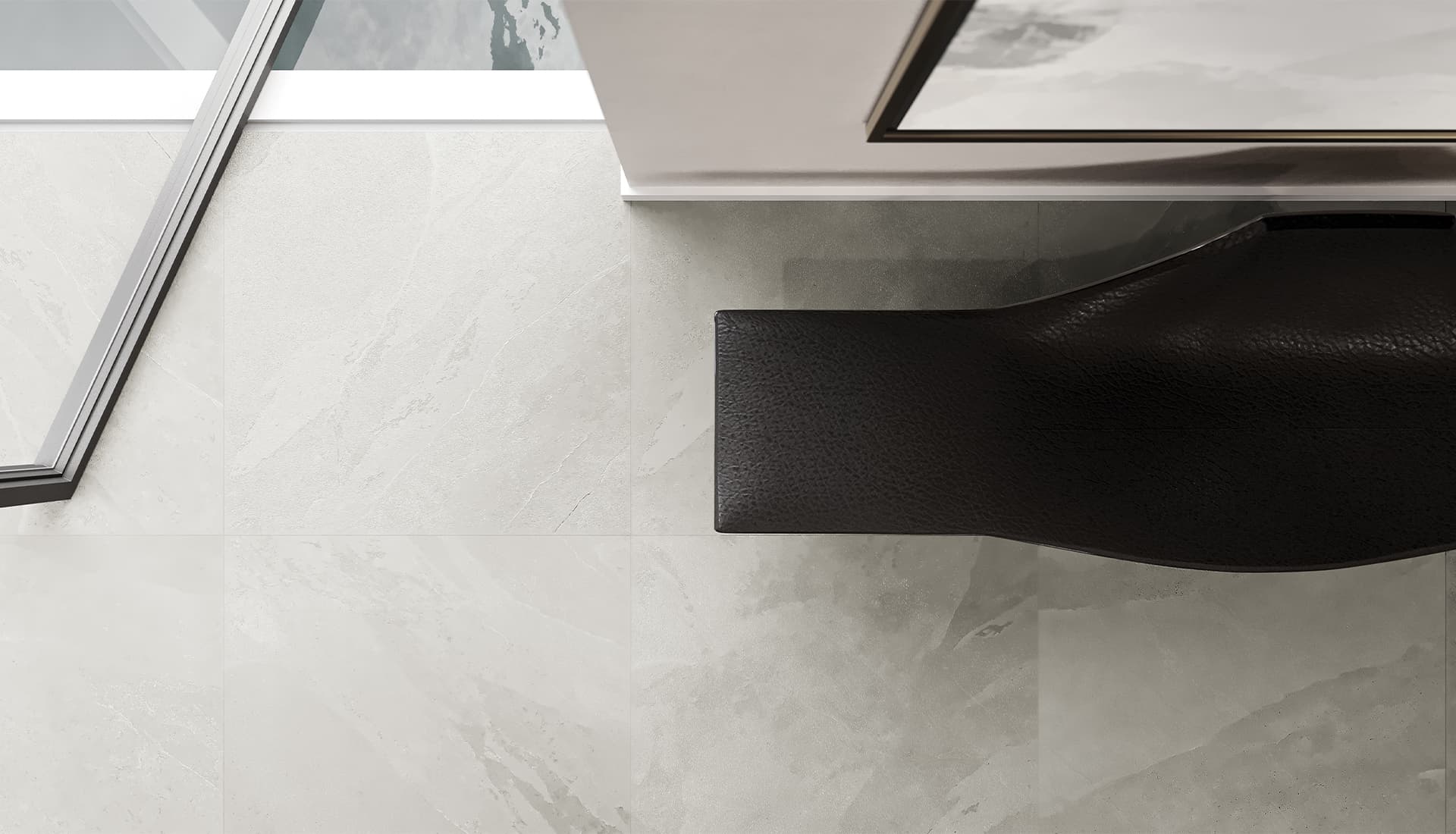 Baldosa de gres porcelánico rectificad de masa coloreada Nord Lithium mate de 24 x 24 in / 59.7 x 59.7 cm
