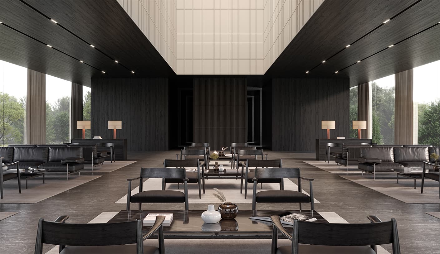 12 x 24 in / 30.5 x 61 cm Stark Carbon Polished Marble Tile