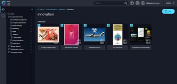 Example collection titled Innovation for corporate digital archiving