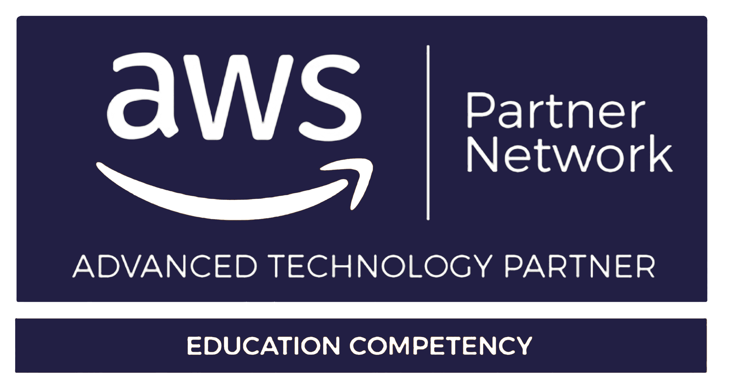 Aws education competency logo dark blue