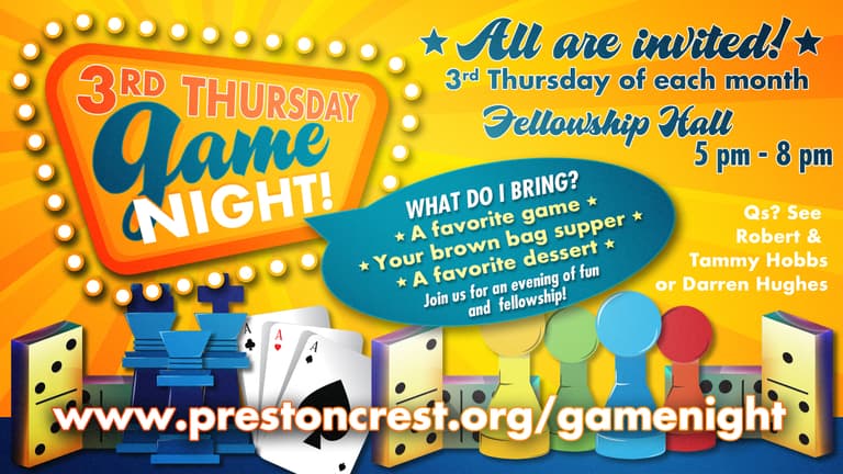 3rd Thurs Game Night 16x9 generic