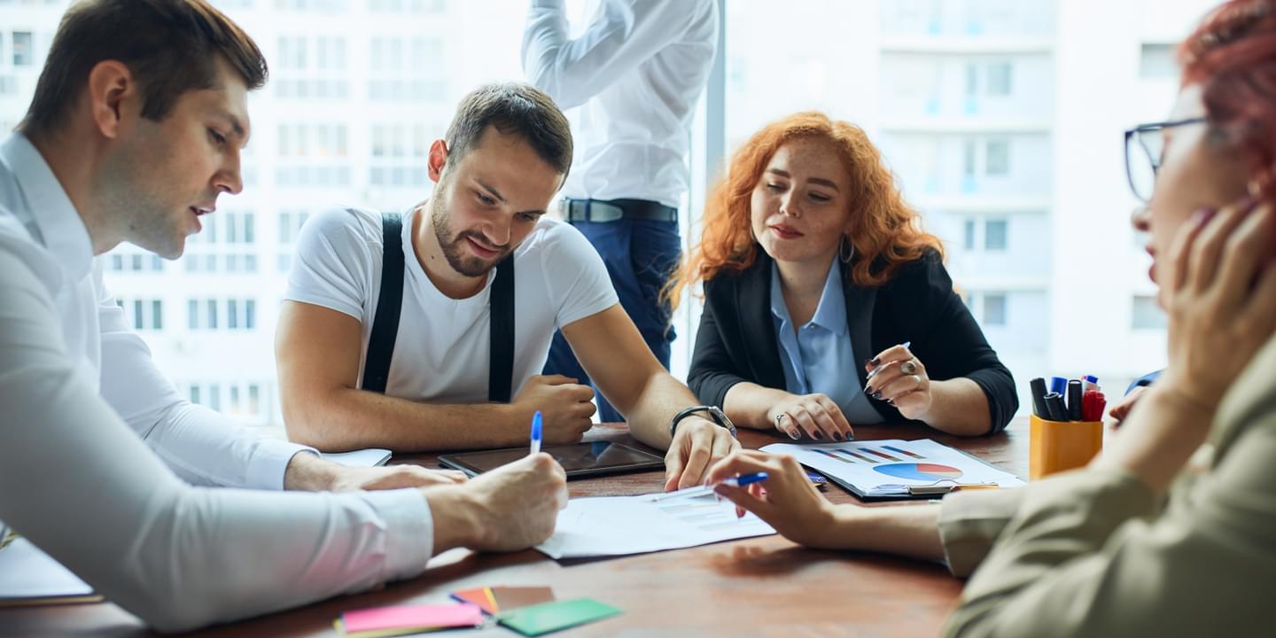 collaboration teamwork modern office young professionals