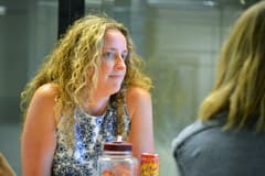 An image of Propeller Principal Consultant Annie Lyons listening intently during a 2019 Propel Her event.