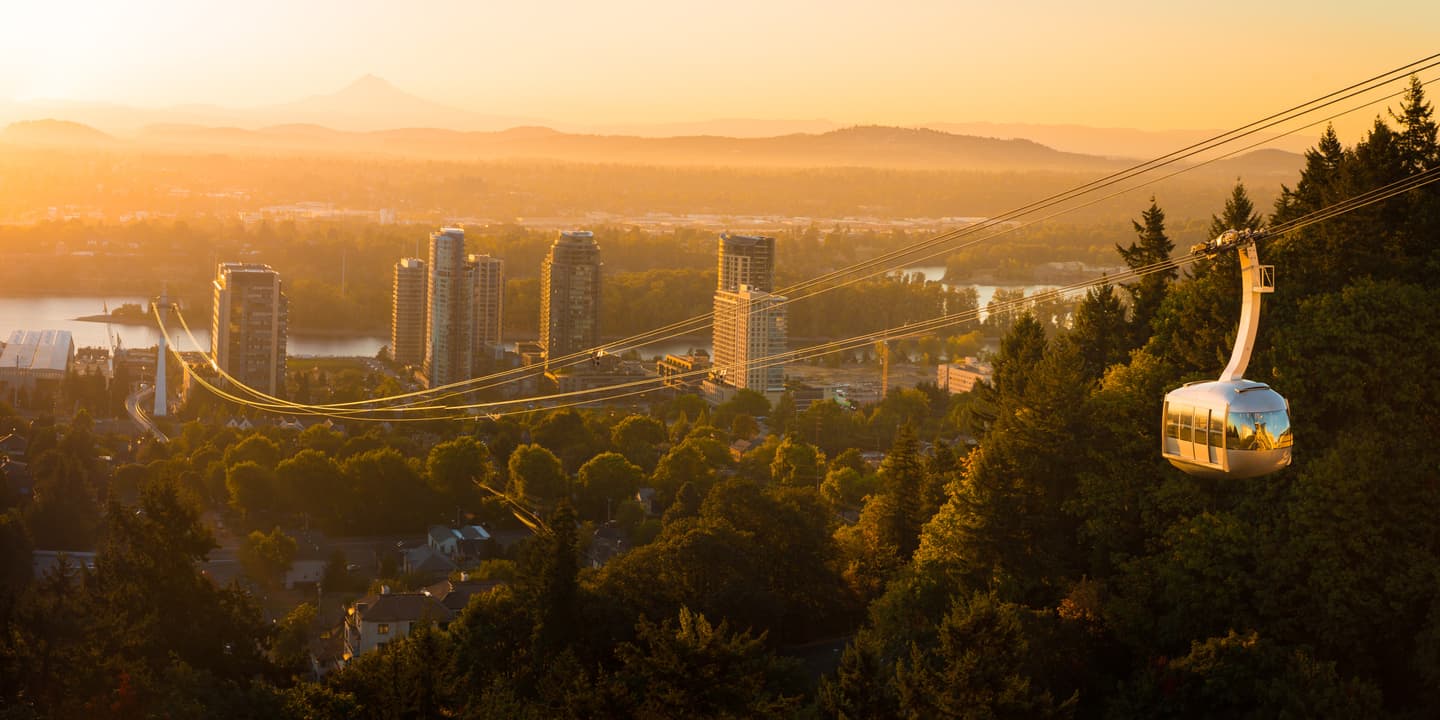 An ariel view of Portland Oregon