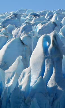 Chile patagonia torres del paine jagged ice face of glacier grey