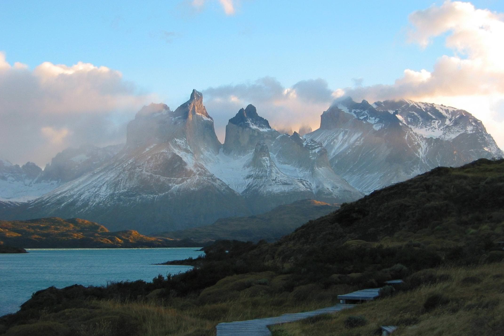 Chile patagonia torres del paine sunrise