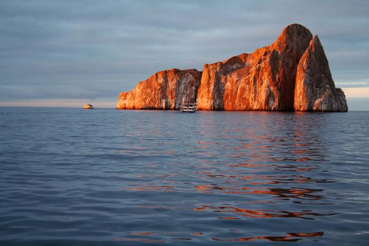 Ecuador galapagos islands kicker rock at sunset galapagos islands