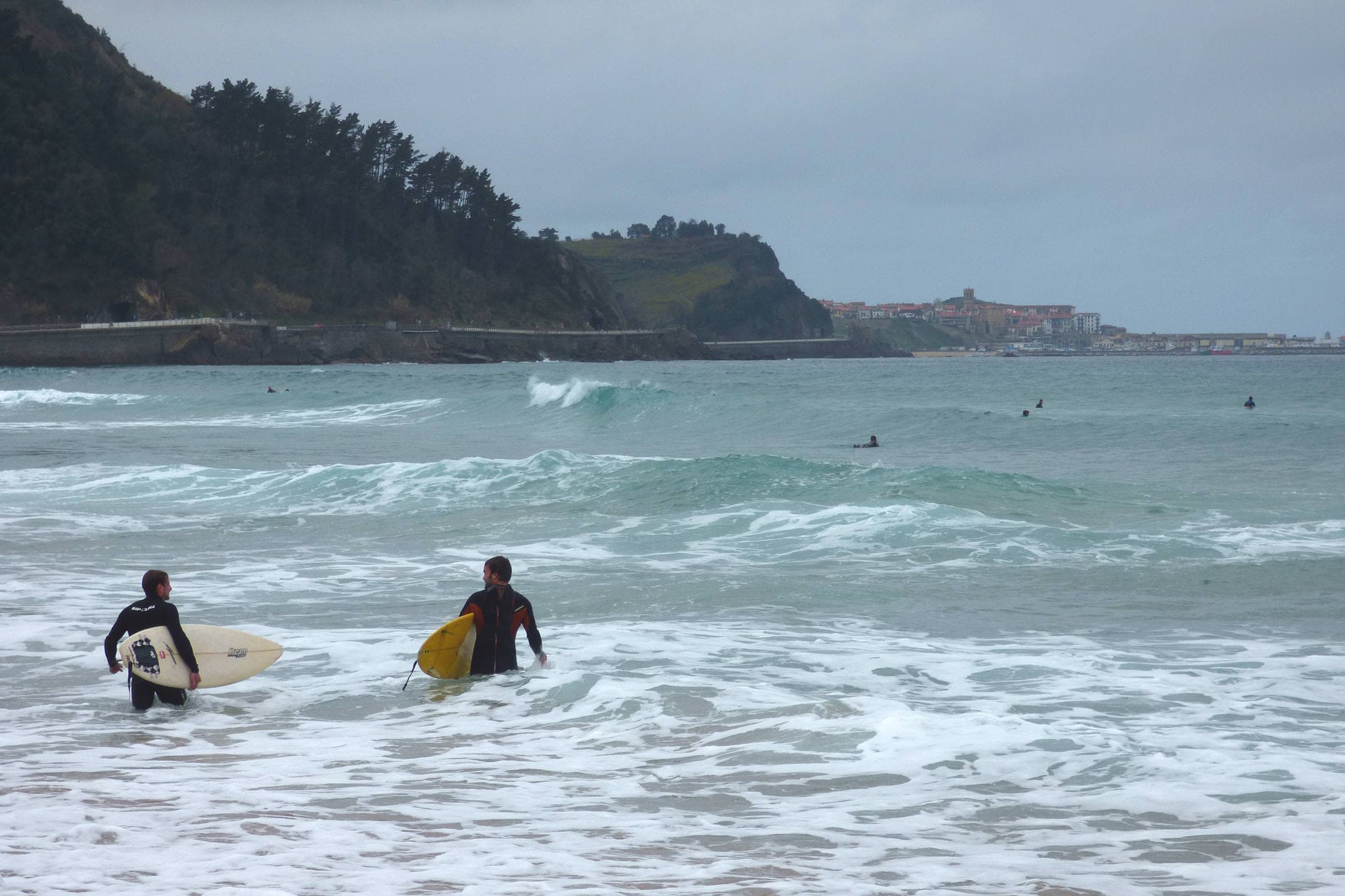 Spain basque country inn to inn zarautz surfers coastal path to getaria
