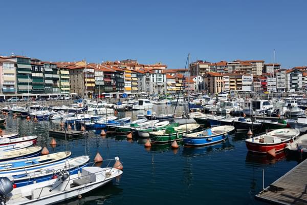 Spain basque hondarribia harbour canva