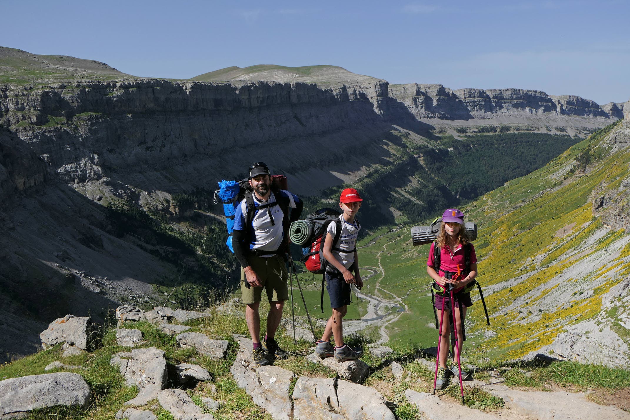 Spain huesca aragon pyrenees ordesa kid 2 family hiker upper valley monte perdido israel family c diego