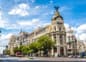 Spain madrid metropolis hotel in madrid in a beautiful summer day