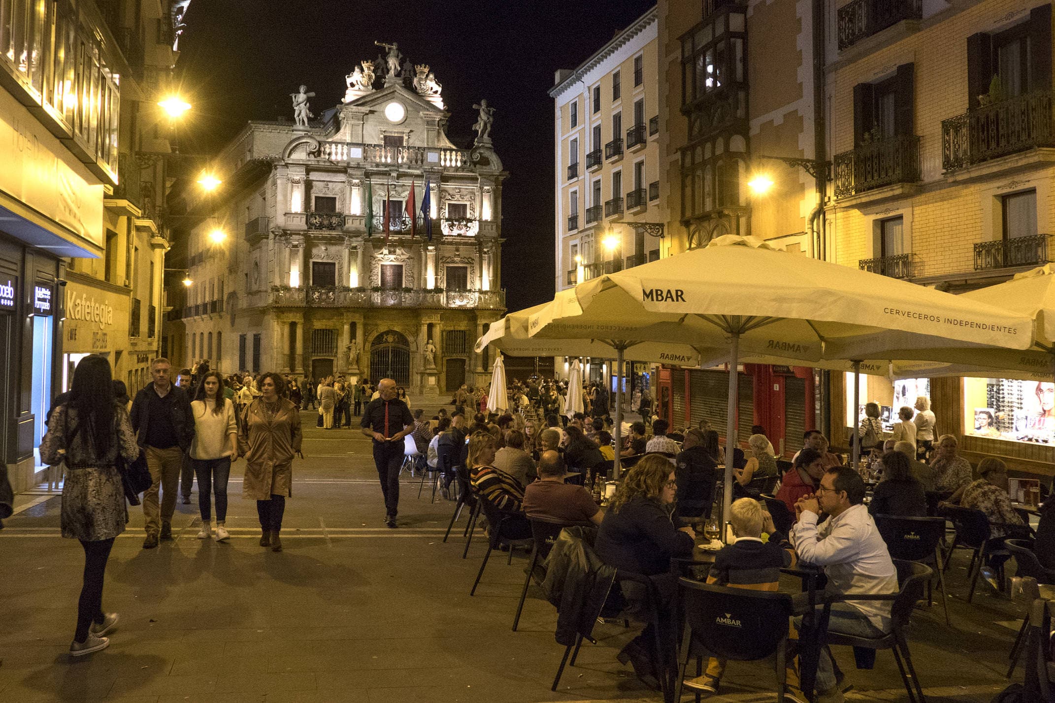 Spain navarre basque pamplona night streets pintxos c diego
