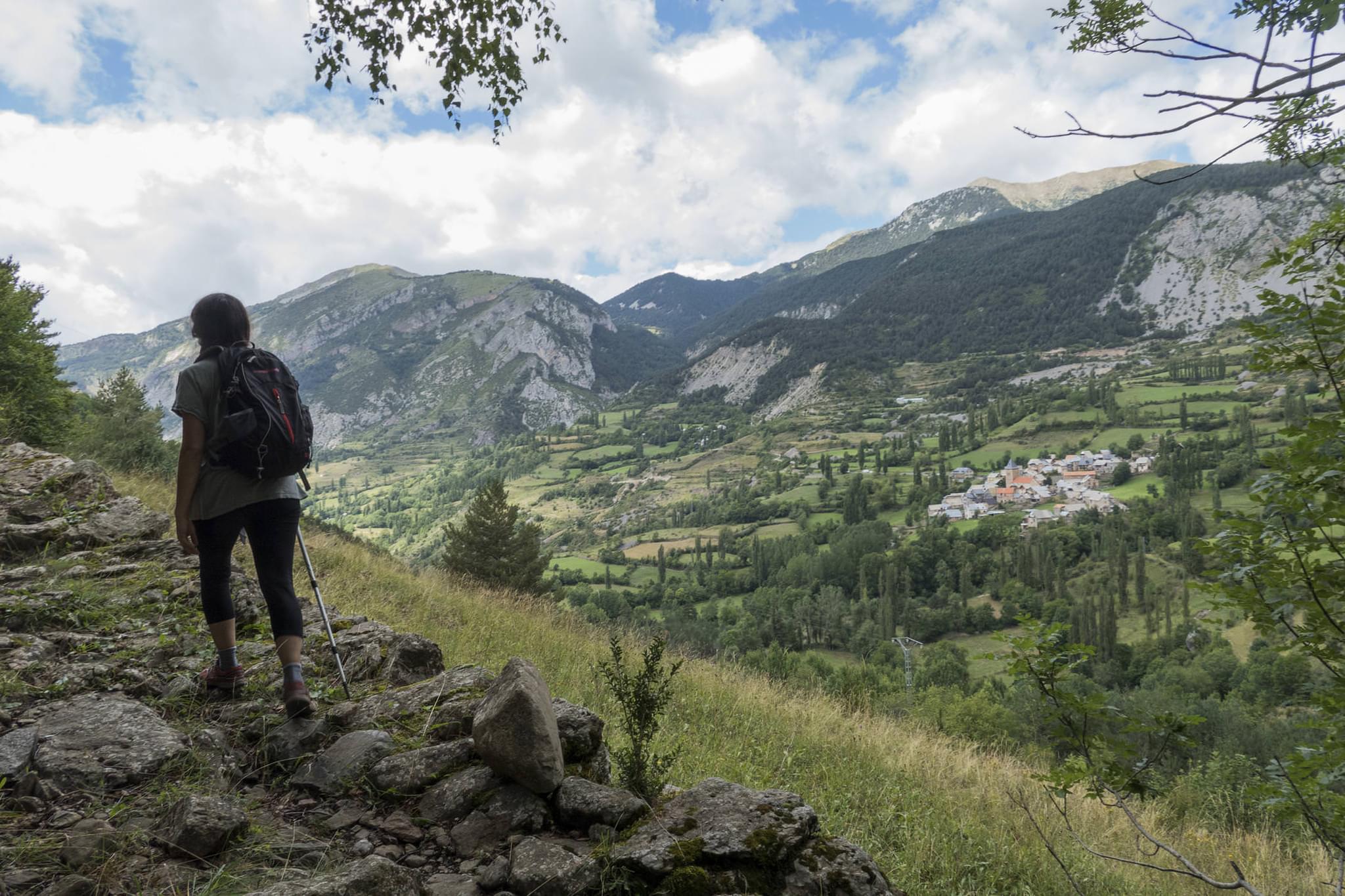 Spain pyrenees ordesa gistain leaving serveto behind