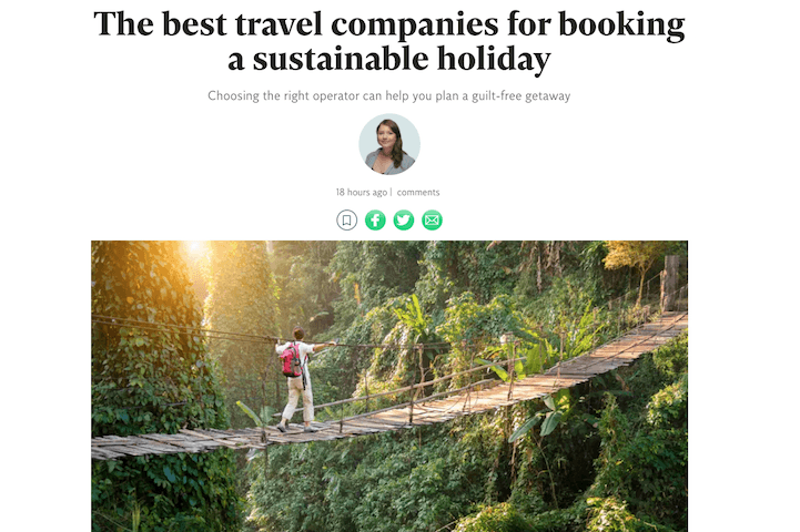 Independent best sustainable tour operators