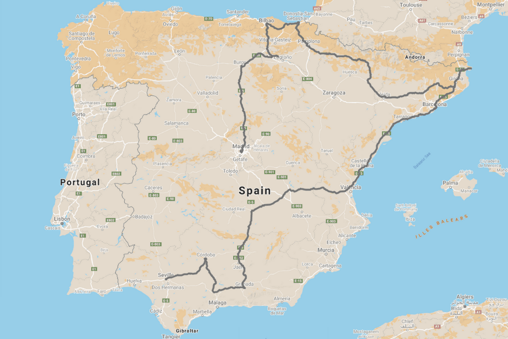 Spain month of wonders map