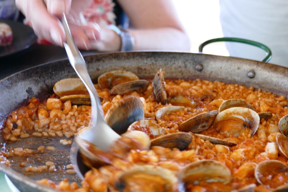 Spain andalucia paella serving