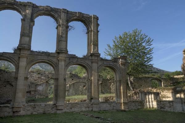 Spain castile burgos ebro rioseco monastery ruins