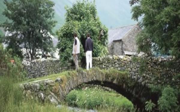 Packhorse bridge, Wasdale Head, behind the inn, for centuries a place of rest and refreshment (Stage 6)