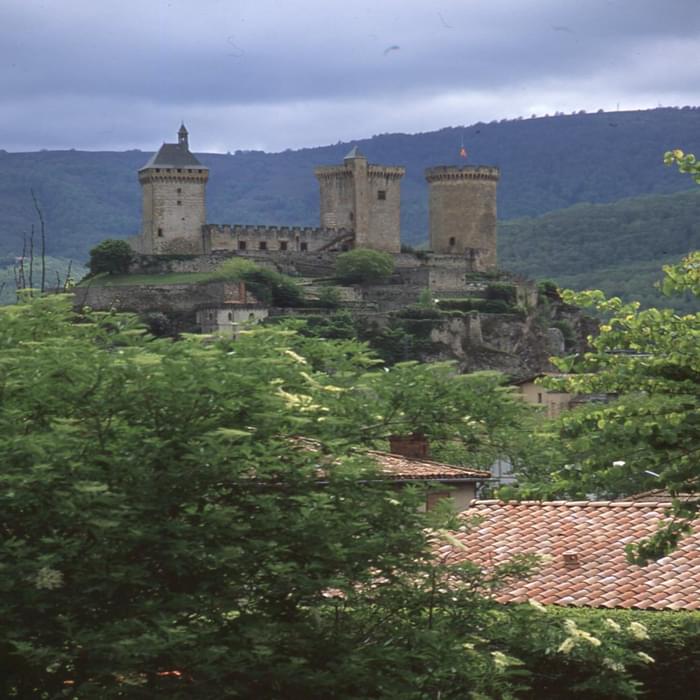 Foix Castle on arrival