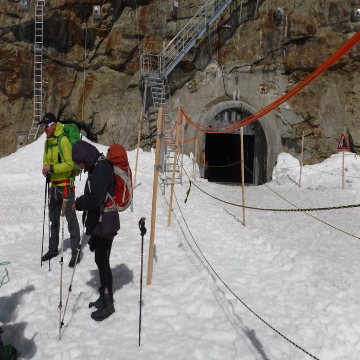 03 We Started Walking Outside The Entrance To Jungfraujoch Mountain Railway Station