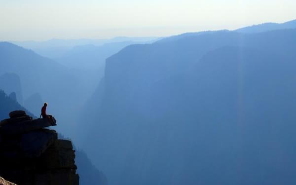 Atop Half Dome Just Before Sunset