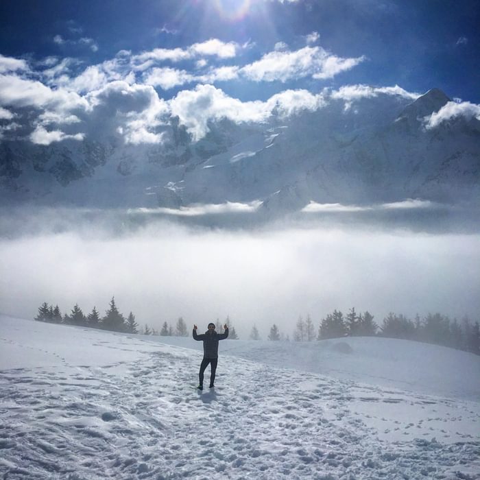 Emerging Above A Sea Of Clouds At Chalets De Chailloux