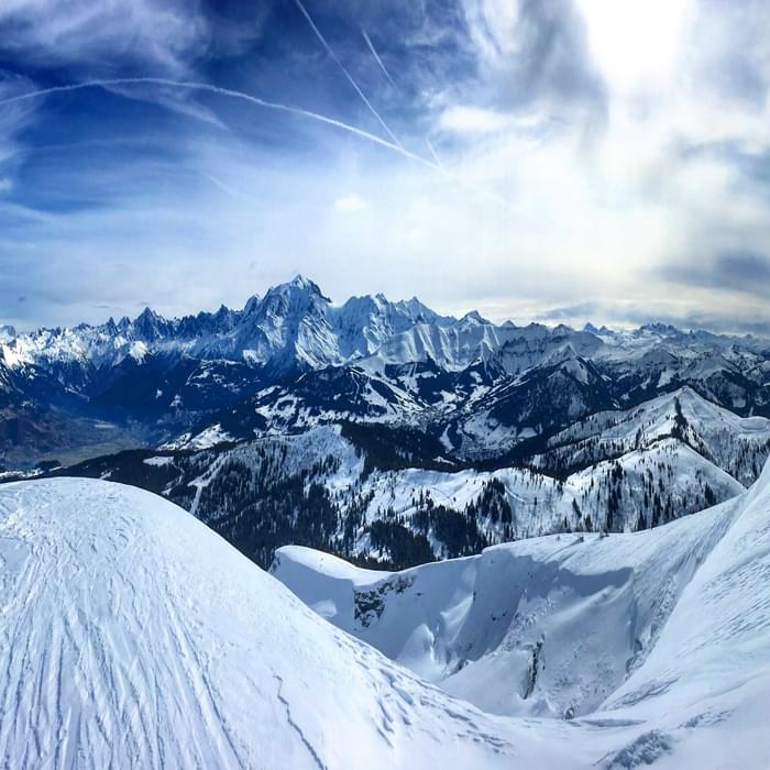 View Of Mont Blanc From Summit Of Petit Croisse Baulet