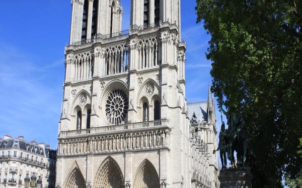 P002  In Front Of Notre Dame Cathedral In Paris