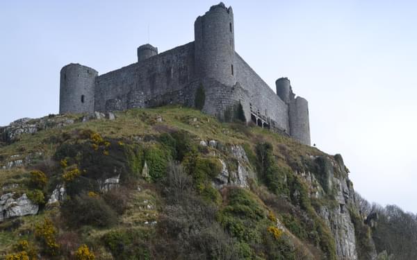 Harlech Castle seems a natural extension of the former coastal cliffs