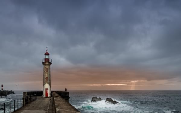 Felgueiras Lighthouse Foz Do Douro on the Coastal Camino