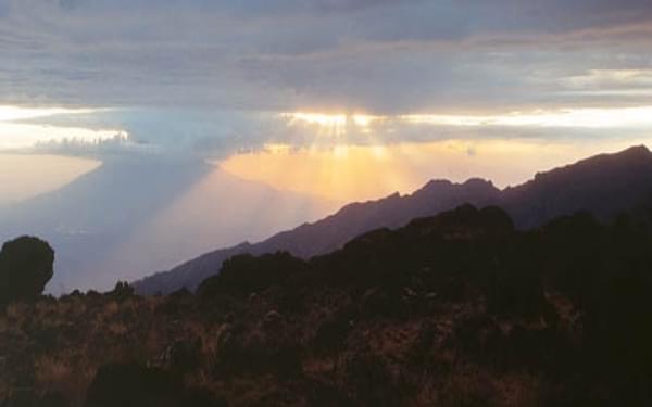 029 Mt Meru At Sunset Seen From Shira Plateau On Kilimanjaro