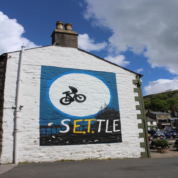 Cycling meets sci-fi in Settle market place
