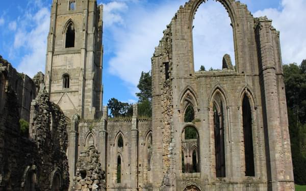 The medieval ruins of Fountains Abbey