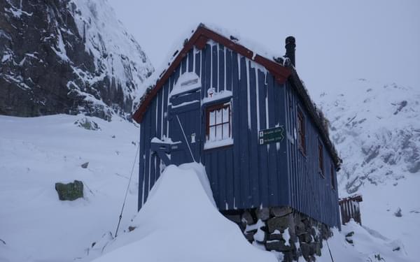 Haheller hut on day 6 in the Settesdal mountains.