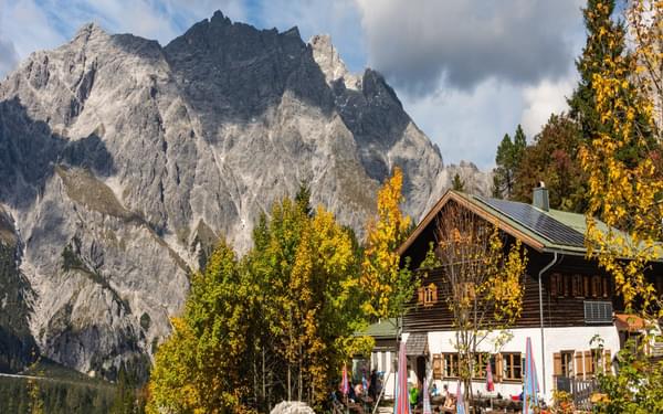 Wimbachgries Hut is a base for mountaineers crossing the Watzmann massif