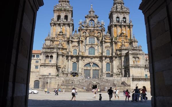 The goal of many of the caminos - the cathedral at Santiago
