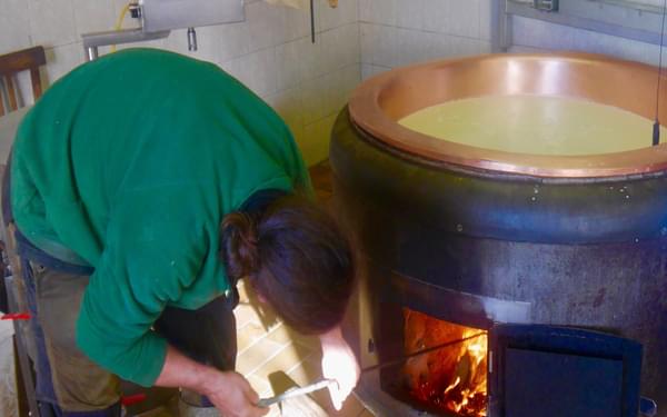 Cheese making at the Straniger Alm