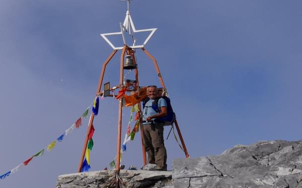 Ringing the Peace Bell on Mt Coglians