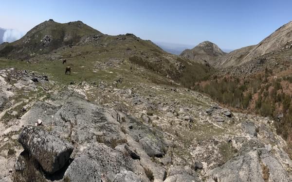 Bare granite ridge en route to Pedrada