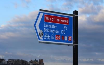 The Way of the Roses runs between Morecambe in Lancashire and Bridlington in Yorkshire