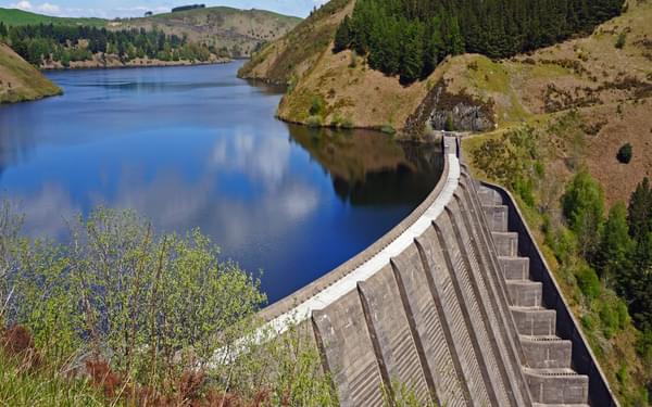 Llyn Clywedog is one of two impressive reservoirs seen on the trail.