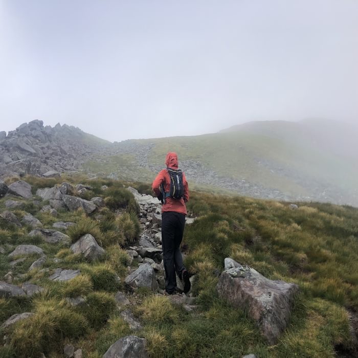 Caroline On The Penultimate Climb On Stob Coire A Chairn