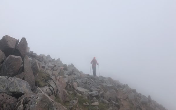 We Used Poles To Help Us On The Long Climbs