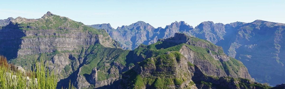 Madeiras highest mountains seen from the crest of Terreiros