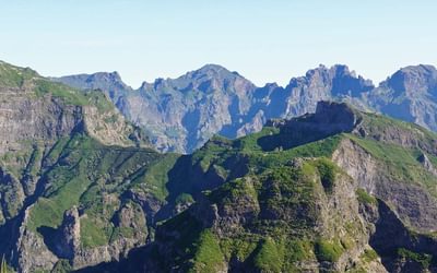 Madeiras highest mountains seen from the crest of Terreiros