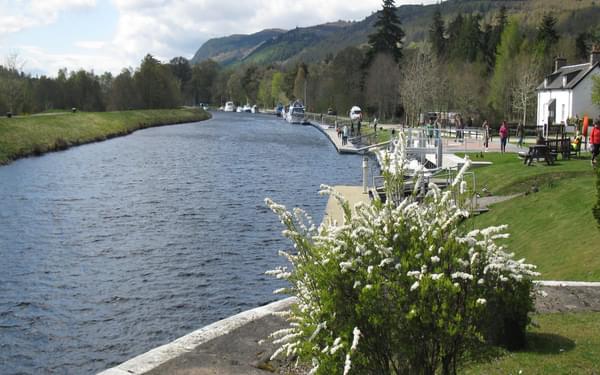 Closing in on Fort Augustus on the Caledonian Canal