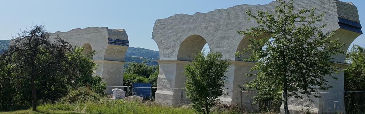 Ruins of Roman aqueduct near Ars-sur-Moselle