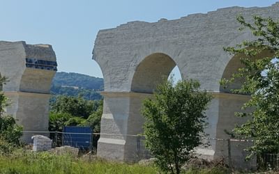 Ruins of Roman aqueduct near Ars-sur-Moselle